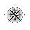 A compass rose intertwined with guitar strings, symbolizing your love for music and seafaring tattoo design idea