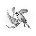 british birds tattoo design idea