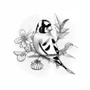 goldfinch tattoo design idea