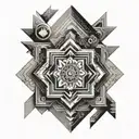 Aztec sacred geometry tattoo design idea