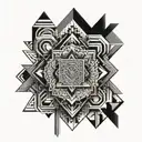 Aztec sacred geometry tattoo design idea