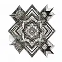 Aztec sacred geometry tattoo design idea