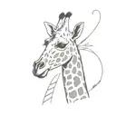 giraffe tattoo design idea