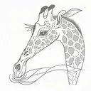 giraffe tattoo design idea