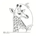 giraffe tattoo design idea