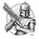 ashoka tano star wars tattoo design idea