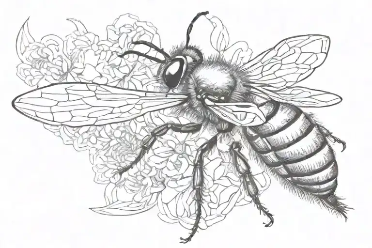 Honeybee tattoo design idea