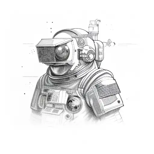 space dystopia  tattoo design idea