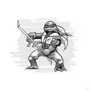 ninja turtle, Puerto Rico flag, buff tattoo design idea