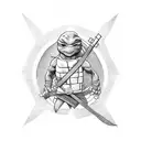 ninja turtle, Puerto Rico flag, buff tattoo design idea