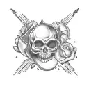 shot of tequila cartoon tattoo design idea