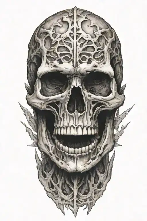 skeleton skyrim tattoo design idea