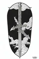 daedric sword skyrim tattoo design idea