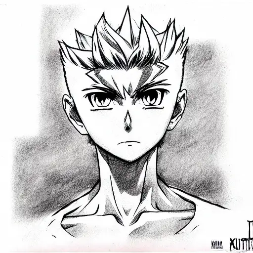  killua from hunter x hunter  tattoo design idea