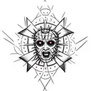 hellraiser box with chains coming out tattoo design idea