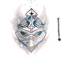 Rose, Poison, Fire, Stars, and masquerade mask  tattoo design idea