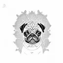 pug buda tattoo design idea