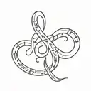 xxxtentacion and text his music note intertwined tattoo design idea