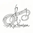 xxxtentacion and text his music note intertwined tattoo design idea