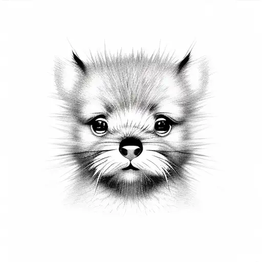 baby face with Tasmanian spinning tattoo design idea