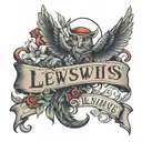 Lewis name tattoo tattoo design idea