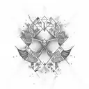 Create a tattoo design combining salsa and zouk dance movements with artistic elements tattoo design idea