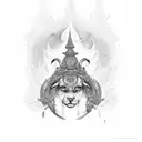 lord Arjuna  tattoo design idea