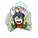 two hands, one face down and the other facing up. calcifer from howls moving castle between their hands tattoo design idea