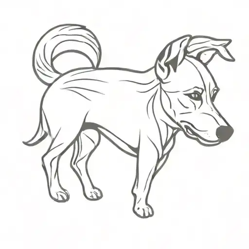 dog breed tattoo design idea