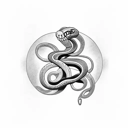 snake with a 19 tattoo design idea