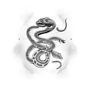 snake with a 19 tattoo design idea