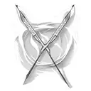 bow and arrow  tattoo design idea