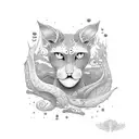 brunette ginger tattoo design idea