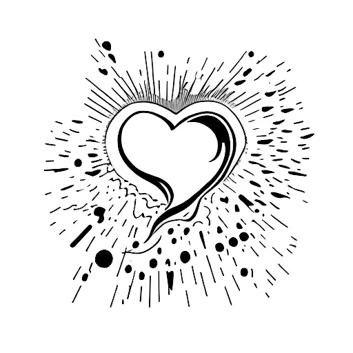 Crying Heart tattoo design idea