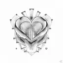 broken heart tattoo design idea