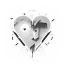 broken heart tattoo design idea