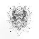 Crying  tattoo design idea