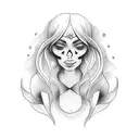 Crying  tattoo design idea