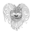 Crying Heart tattoo design idea