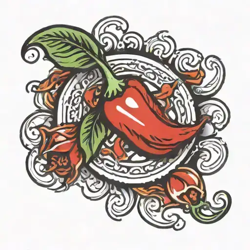 red hot chili peppers on wrist  tattoo design idea