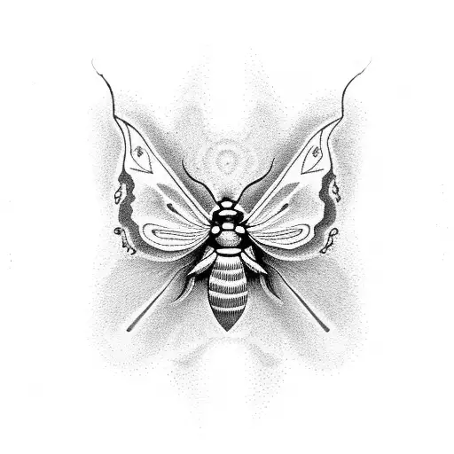 death moth tattoo design idea