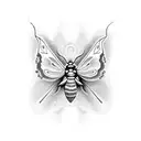 death moth tattoo design idea
