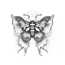 death moth tattoo design idea
