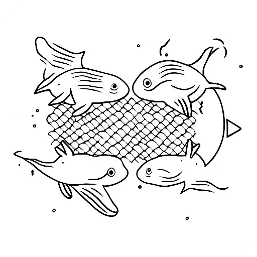 two whales, free and mysterious tattoo design idea