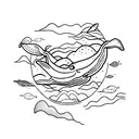 two whales, free and mysterious tattoo design idea