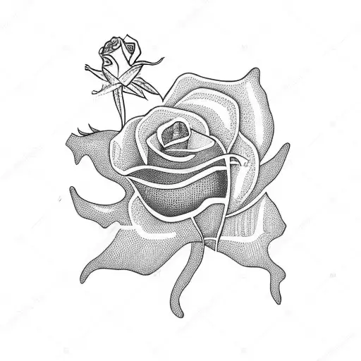 stingray Hibiscus and roses tattoo design idea