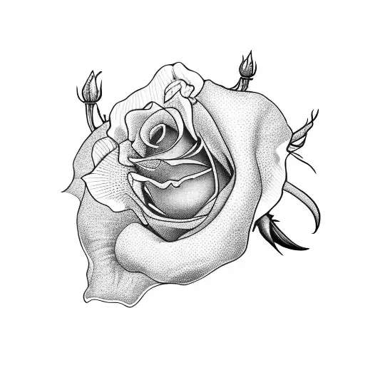 stingray Hibiscus and roses tattoo design idea