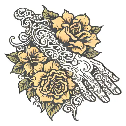 On my left hand there’s a tattoo on my index finger going down to my thumb and slightly my wrist. The tattoo has vines,  tattoo design idea