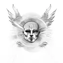 Icarus falling from the sun  tattoo design idea