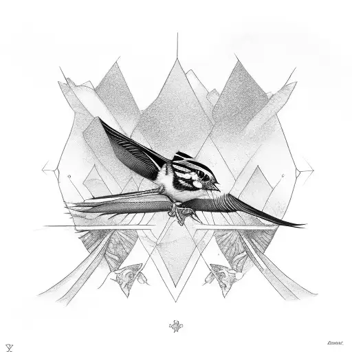 Sparrow tattoo design idea